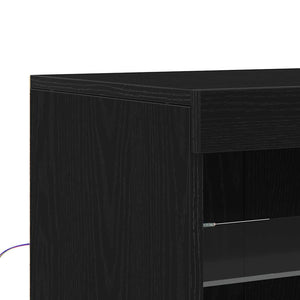Πλευρικό Τραπέζι LED Μαύρη Οξυά 41 x 37 x 67 εκ - Pakobazaar