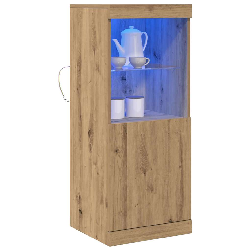 Πλευρικό Τραπέζι LED Artisan Oak 41 x 37 x 100 εκ - Pakobazaar