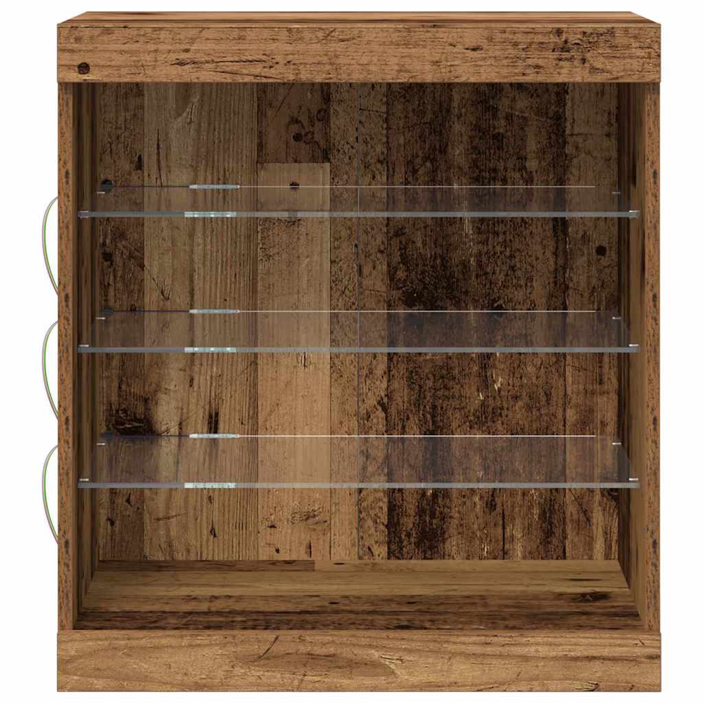 Πλευρικό Τραπέζι LED Παλιό ξύλο 60,5 x 37 x 67 εκ - Pakobazaar