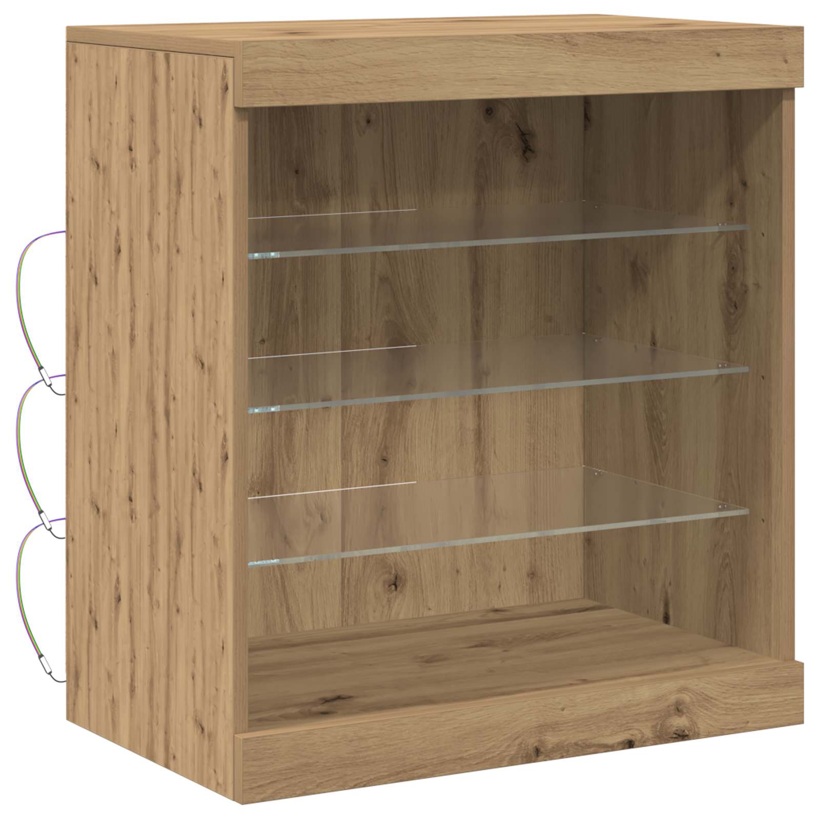 Πλευρικό Τραπέζι LED Artisan Oak 60,5 x 37 x 67 εκ - Pakobazaar