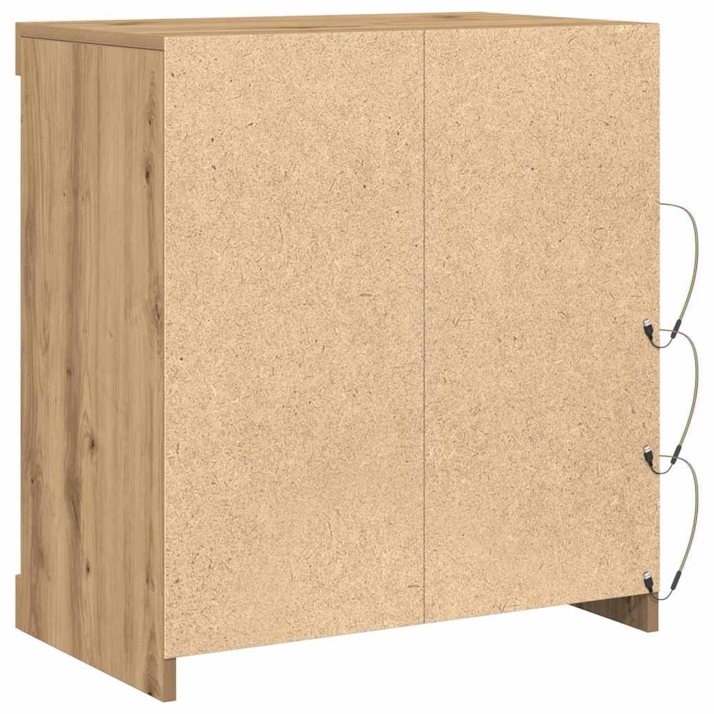 Πλευρικό Τραπέζι LED Artisan Oak 60,5 x 37 x 67 εκ - Pakobazaar