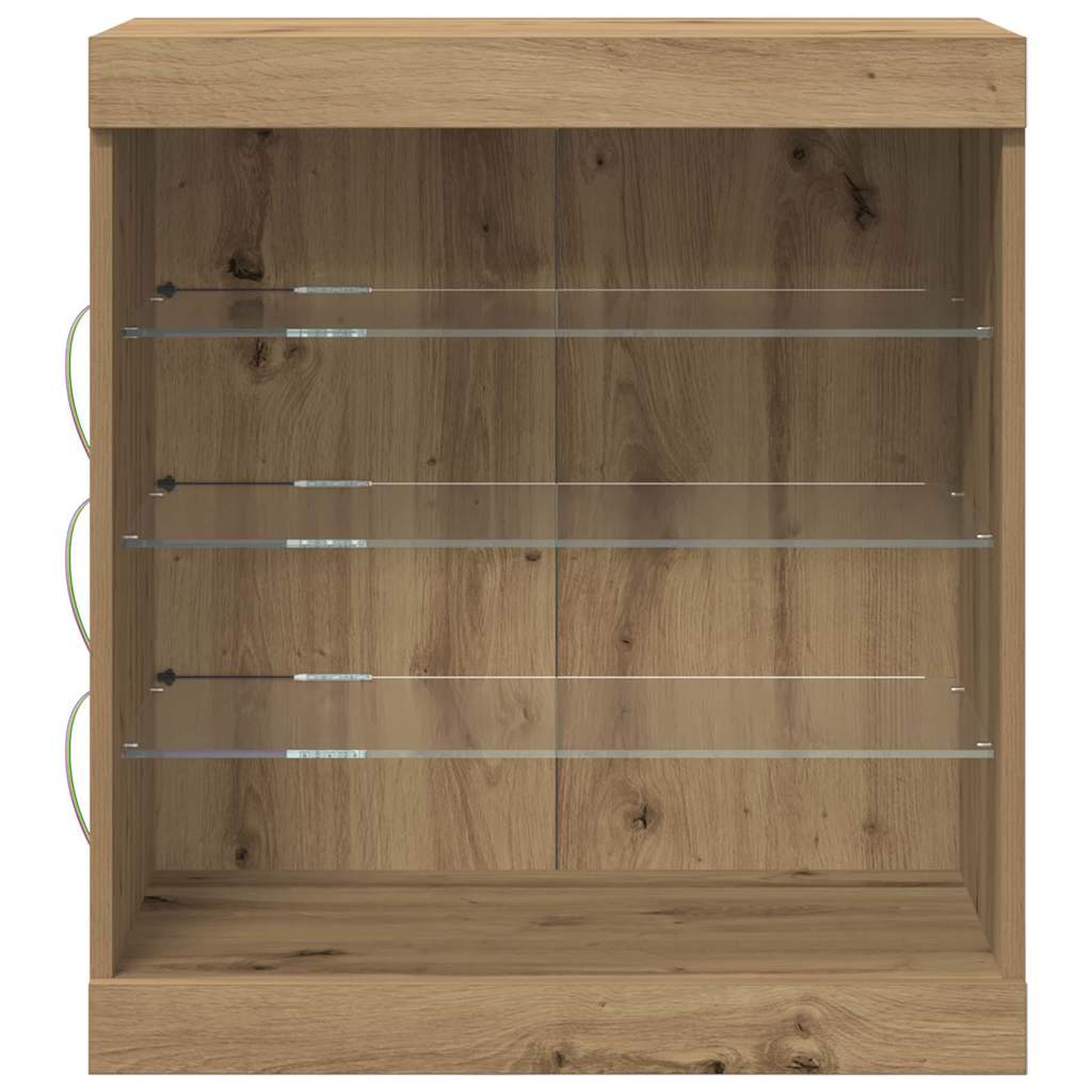 Πλευρικό Τραπέζι LED Artisan Oak 60,5 x 37 x 67 εκ - Pakobazaar
