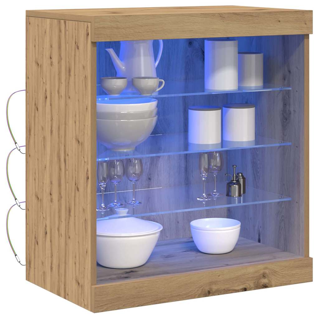 Πλευρικό Τραπέζι LED Artisan Oak 60,5 x 37 x 67 εκ - Pakobazaar