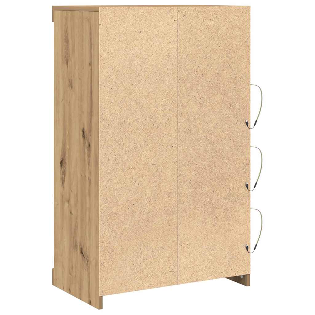 Πλευρικό Τραπέζι LED Artisan Oak 60,5 x 37 x 100 εκ - Pakobazaar