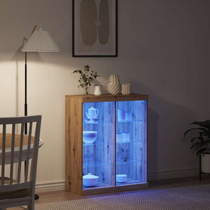 Πλευρικό Τραπέζι LED Artisan Oak 41 x 37 x 100 εκ - Pakobazaar