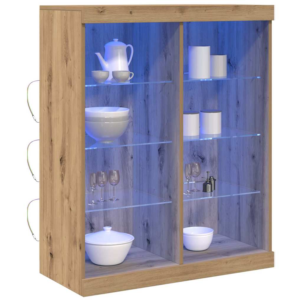 Πλευρικό Τραπέζι LED Artisan Oak 41 x 37 x 100 εκ - Pakobazaar