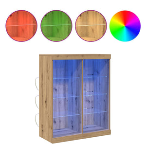 Πλευρικό Τραπέζι LED Artisan Oak 41 x 37 x 100 εκ - Pakobazaar