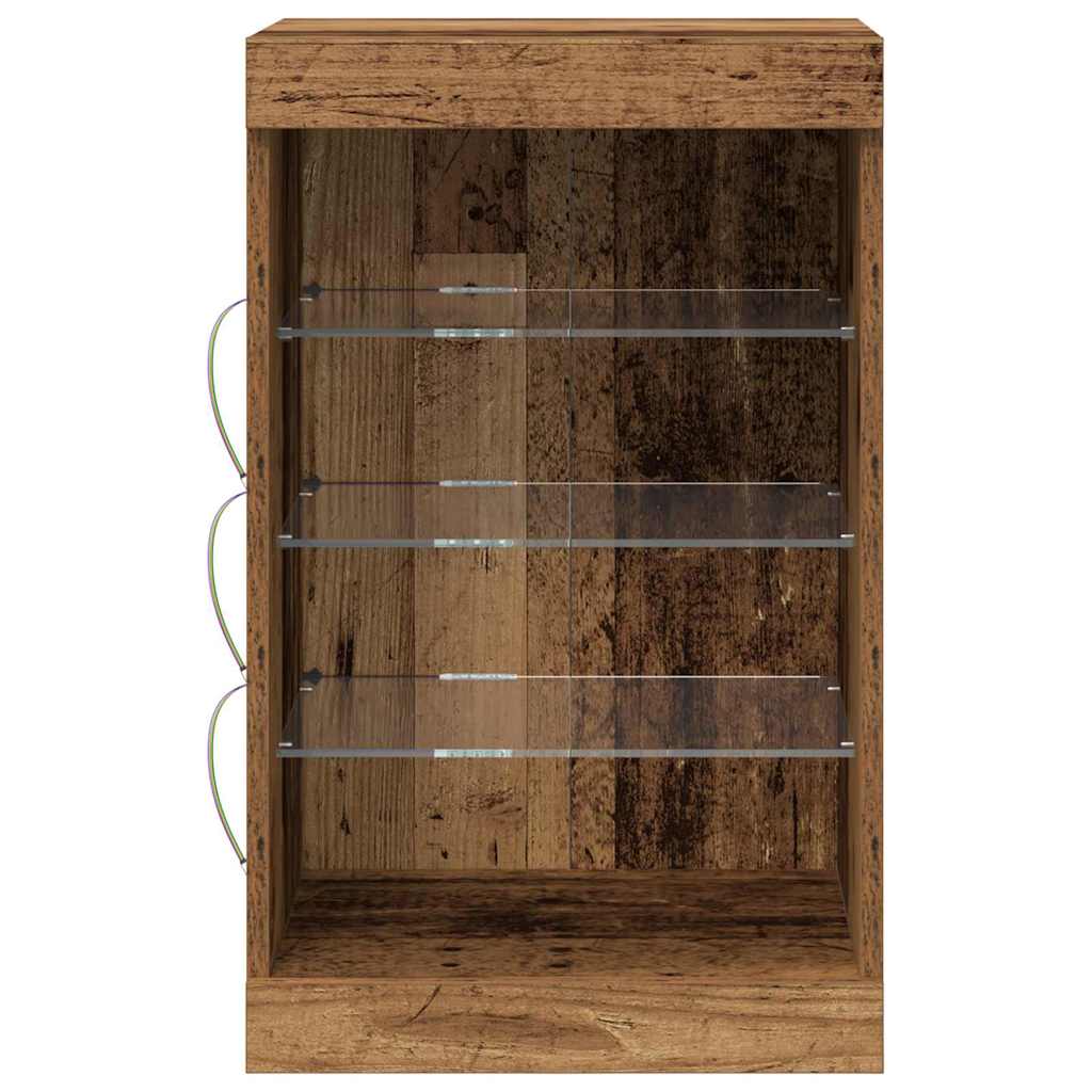 Πλευρικό Τραπέζι LED Παλιό ξύλο 41 x 37 x 67 εκ - Pakobazaar