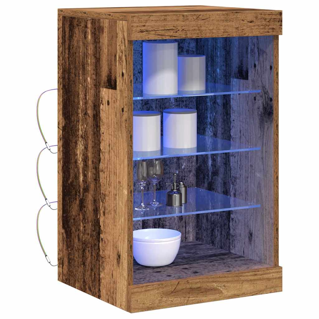 Πλευρικό Τραπέζι LED Παλιό ξύλο 41 x 37 x 67 εκ - Pakobazaar
