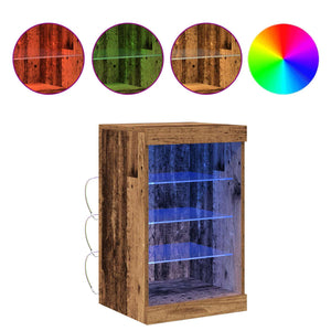 Πλευρικό Τραπέζι LED Παλιό ξύλο 41 x 37 x 67 εκ - Pakobazaar