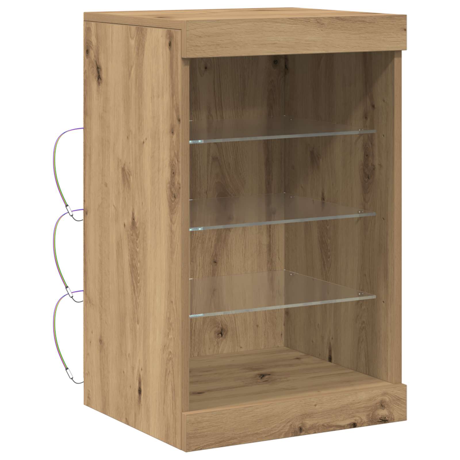 Πλευρικό Τραπέζι LED Artisan Oak 41 x 37 x 67 εκ - Pakobazaar