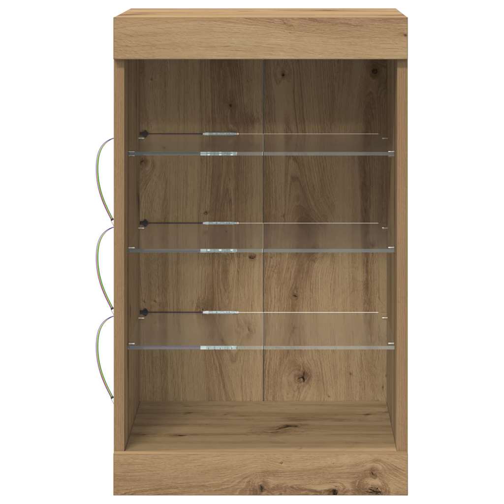 Πλευρικό Τραπέζι LED Artisan Oak 41 x 37 x 67 εκ - Pakobazaar