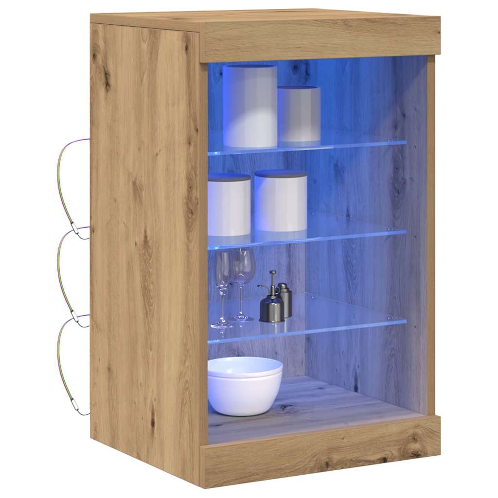 Πλευρικό Τραπέζι LED Artisan Oak 41 x 37 x 67 εκ - Pakobazaar