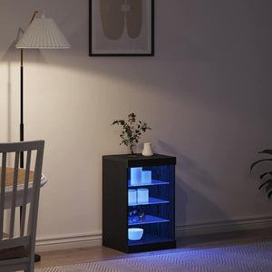 Πλευρικό Τραπέζι LED Μαύρη Οξυά 41 x 37 x 67 εκ - Pakobazaar