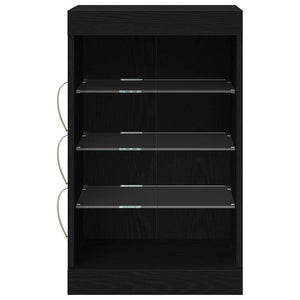 Πλευρικό Τραπέζι LED Μαύρη Οξυά 41 x 37 x 67 εκ - Pakobazaar