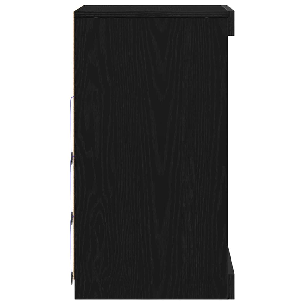 Πλευρικό Τραπέζι LED Μαύρη Οξυά 41 x 37 x 67 εκ - Pakobazaar