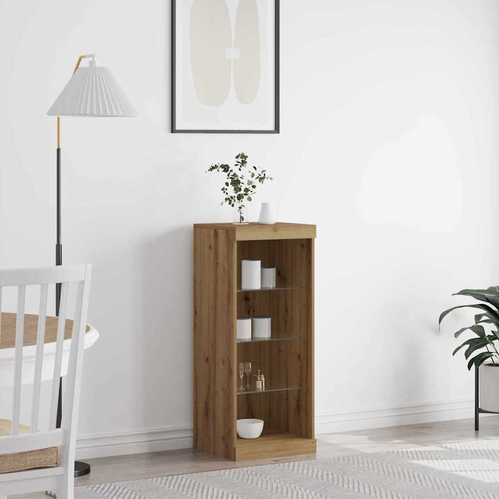 Πλευρικό Τραπέζι LED Artisan Oak 41 x 37 x 100 εκ - Pakobazaar