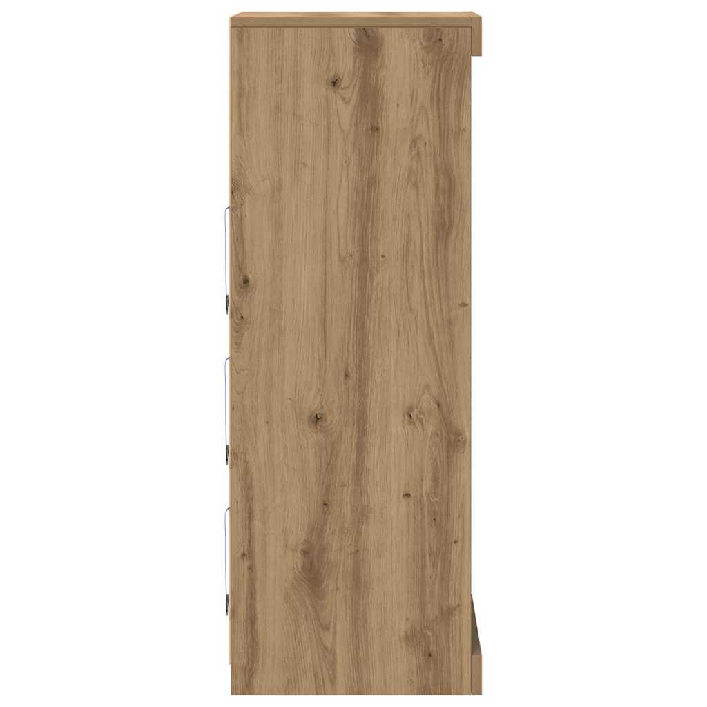 Πλευρικό Τραπέζι LED Artisan Oak 41 x 37 x 100 εκ - Pakobazaar