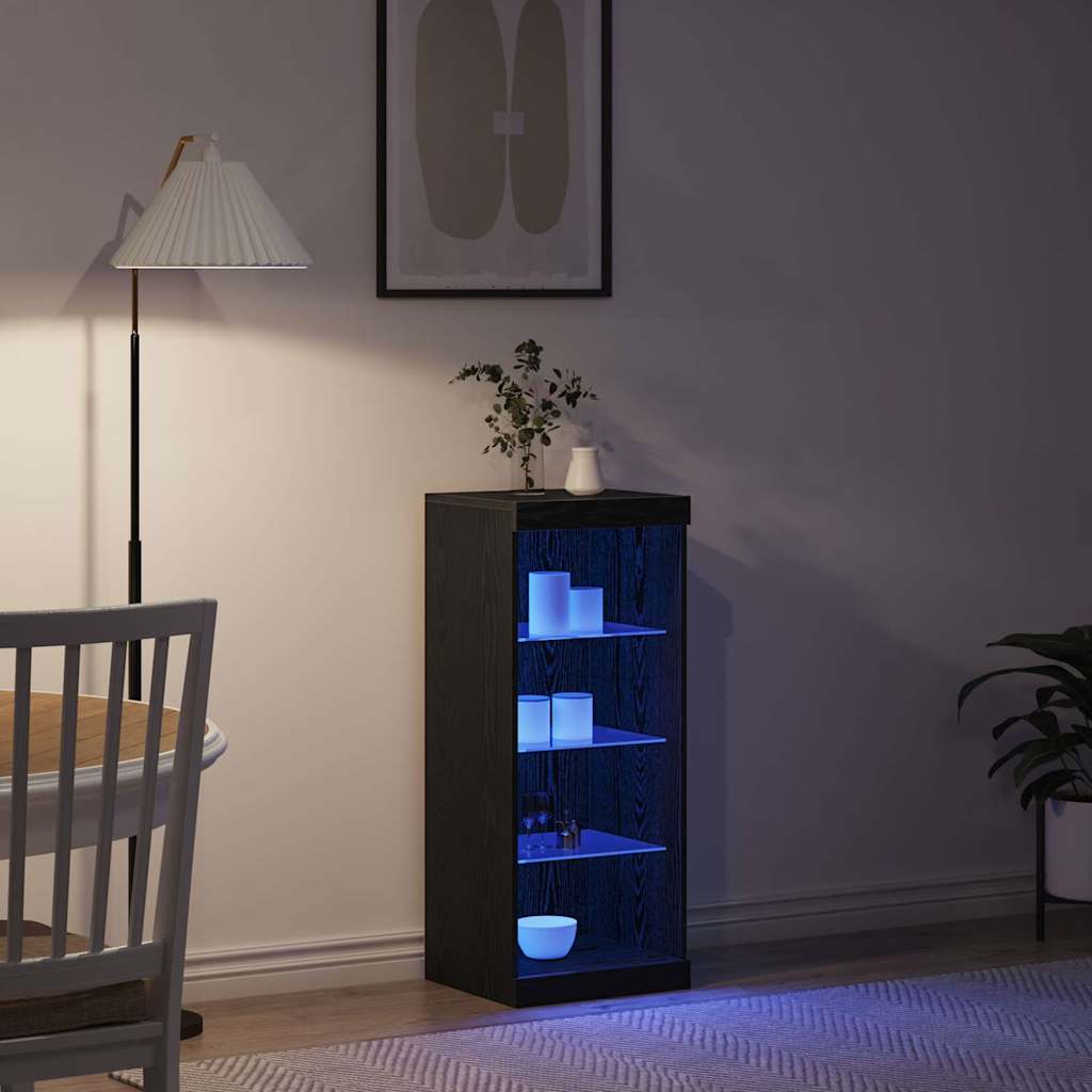 Πλευρικό Τραπέζι LED Μαύρη Οξυά 41 x 37 x 100 εκ - Pakobazaar