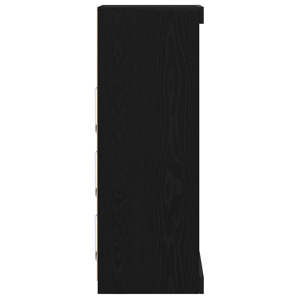 Πλευρικό Τραπέζι LED Μαύρη Οξυά 41 x 37 x 100 εκ - Pakobazaar