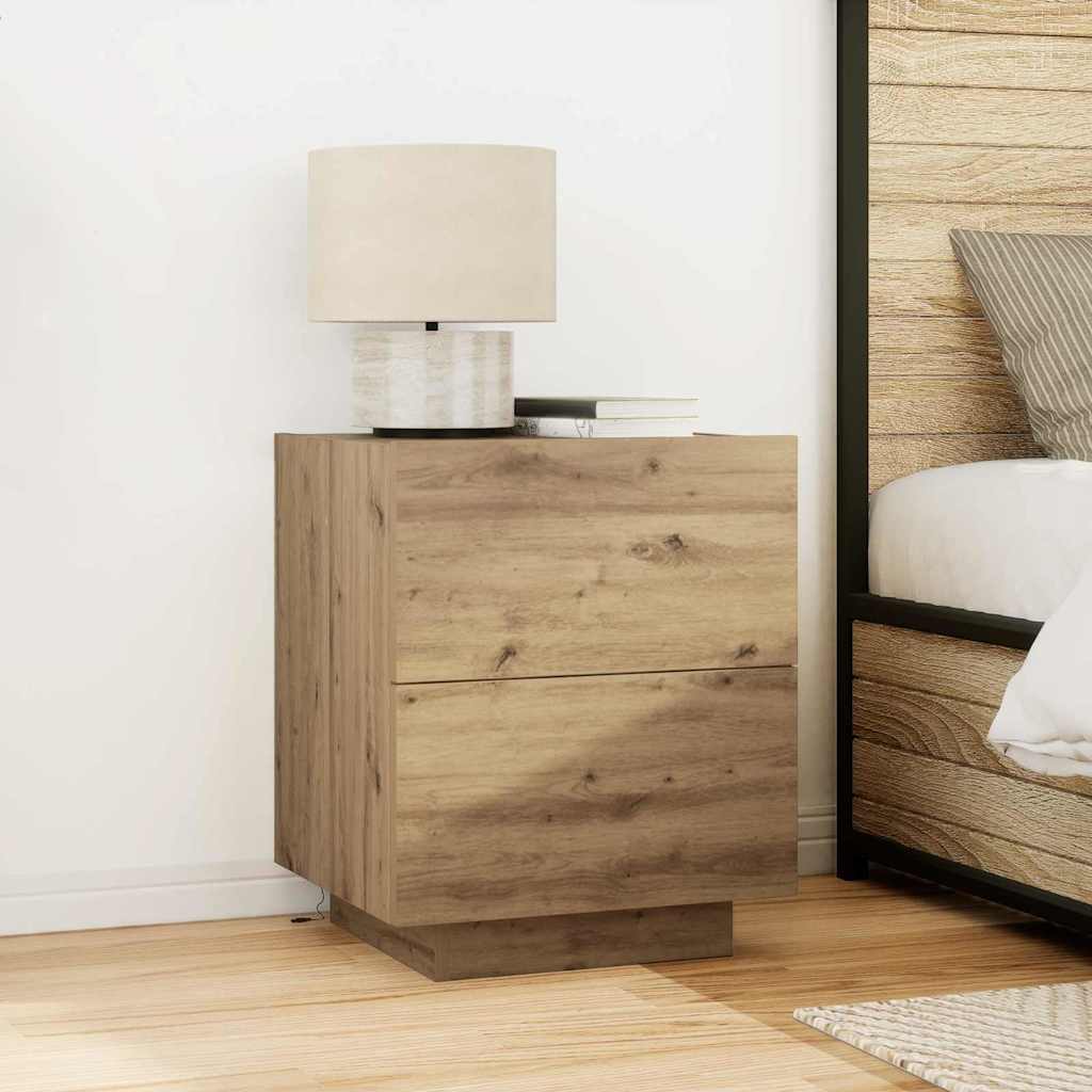 Κομοδίνο 2 pcs Artisan Oak 45 x 40 x 55 εκ Επεξεργασμένο ξύλο - Pakobazaar