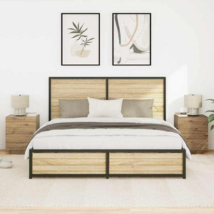 Κομοδίνο 2 pcs Artisan Oak 45 x 40 x 55 εκ Επεξεργασμένο ξύλο - Pakobazaar