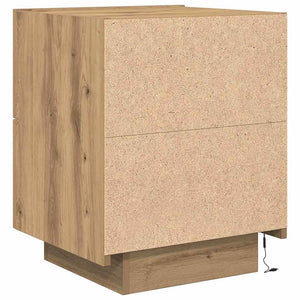 Κομοδίνο 2 pcs Artisan Oak 45 x 40 x 55 εκ Επεξεργασμένο ξύλο - Pakobazaar