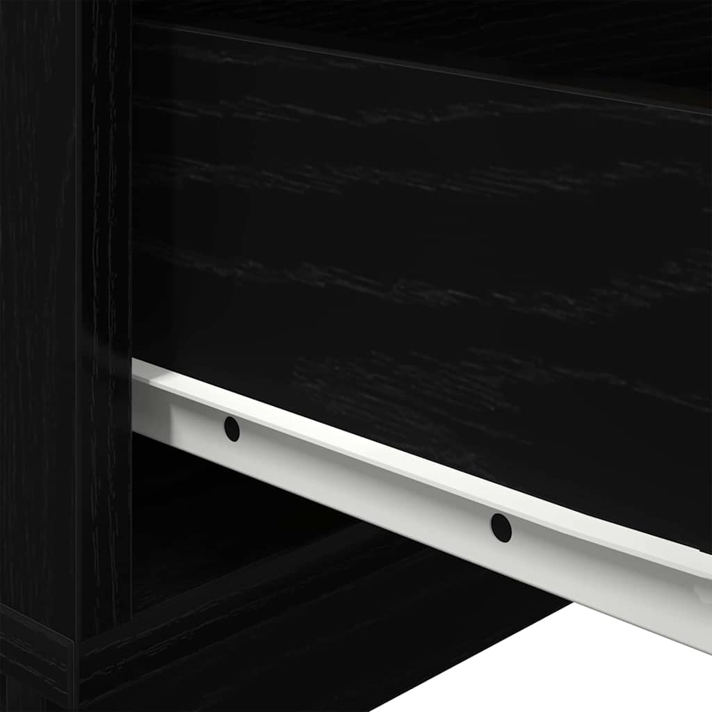 Κομοδίνο Μαύρη Οξυά 70 x 36 x 40,5 εκ. Επεξεργασμένο ξύλο - Pakobazaar