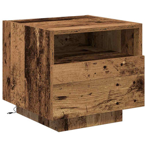 Κομοδίνο 2 pcs Παλιό ξύλο 40 x 39 x 37 εκ Επεξεργασμένο ξύλο - Pakobazaar