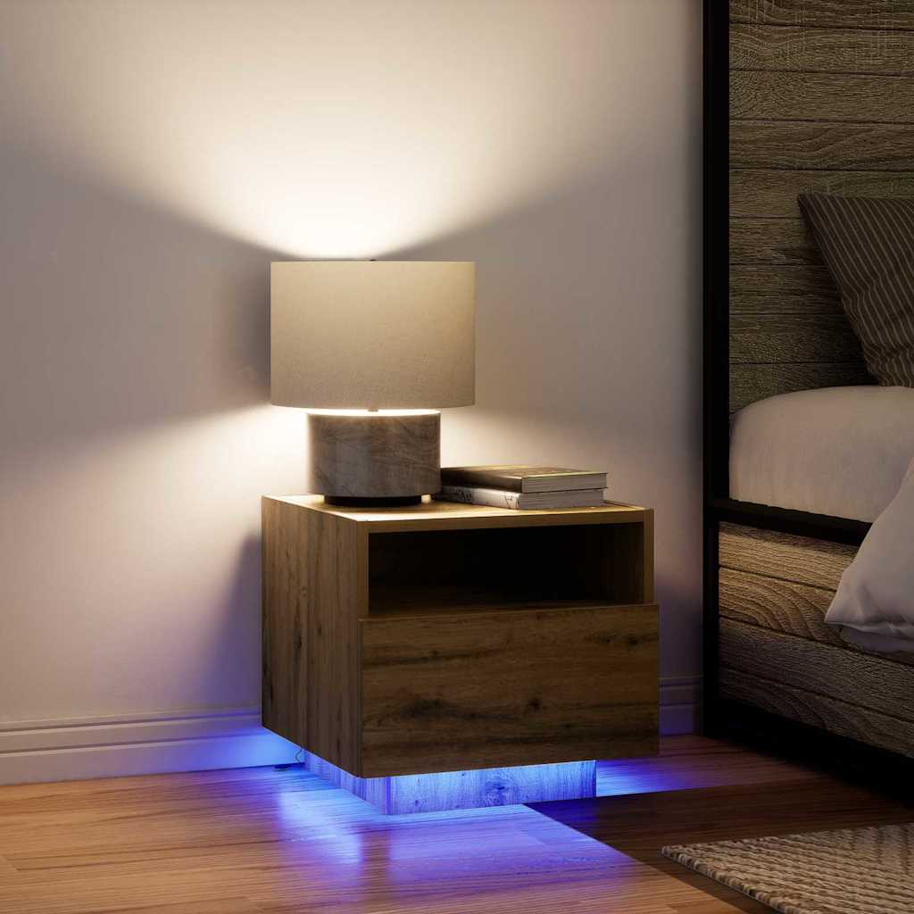 Κομοδίνο 2 pcs Artisan Oak 40 x 39 x 37 εκ Επεξεργασμένο ξύλο - Pakobazaar