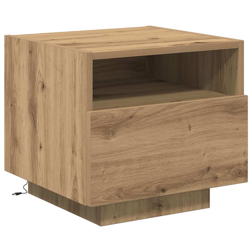 Κομοδίνο 2 pcs Artisan Oak 40 x 39 x 37 εκ Επεξεργασμένο ξύλο - Pakobazaar