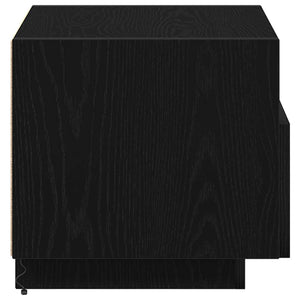 Κομοδίνο 2 pcs Μαύρη Οξυά 40 x 39 x 37 εκ Επεξεργασμένο ξύλο - Pakobazaar