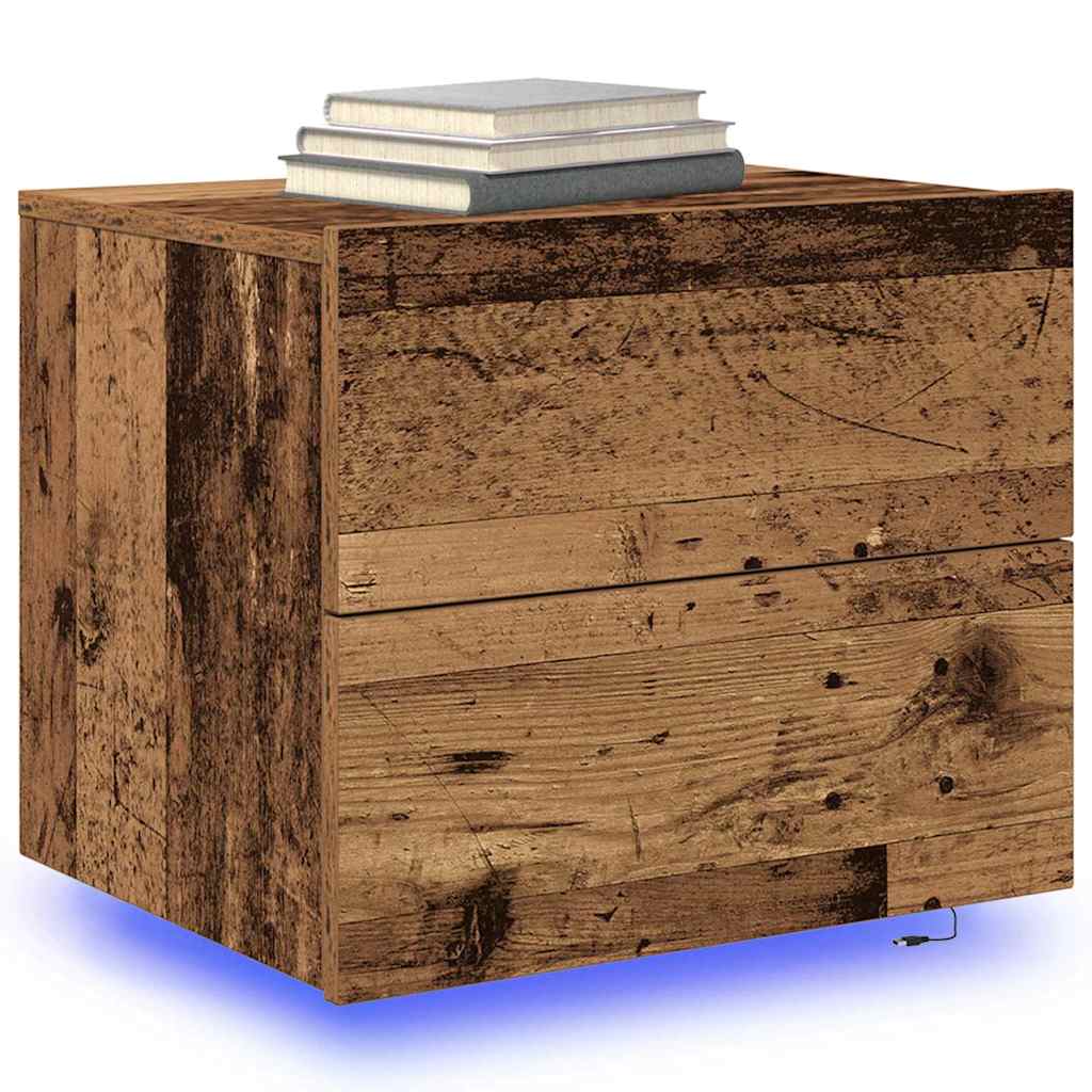 Κομοδίνο 2 pcs Παλιό ξύλο 50 x 39 x 41 εκ. Επεξεργασμένο ξύλο - Pakobazaar