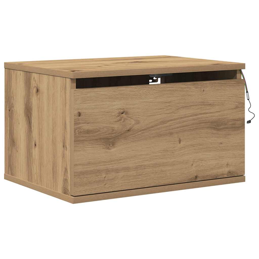 Τοίχου κομοδίνο με συρτάρι 2 pcs Artisan Oak 50 x 36 x 30 εκ - Pakobazaar
