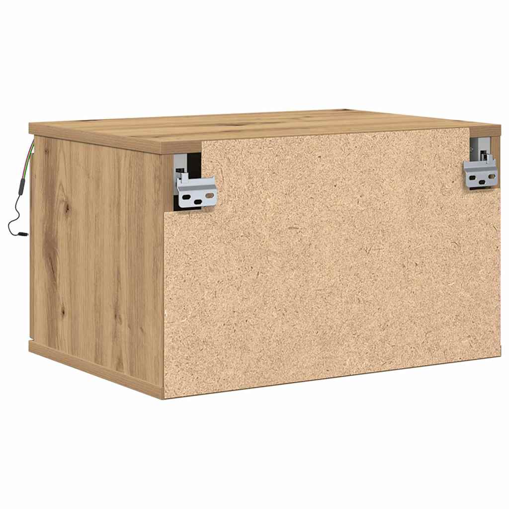Τοίχου κομοδίνο με συρτάρι 2 pcs Artisan Oak 50 x 36 x 30 εκ - Pakobazaar