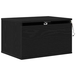 Τοίχου κομοδίνο με συρτάρι 2 pcs Μαύρη Οξυά 50 x 36 x 30 εκ - Pakobazaar