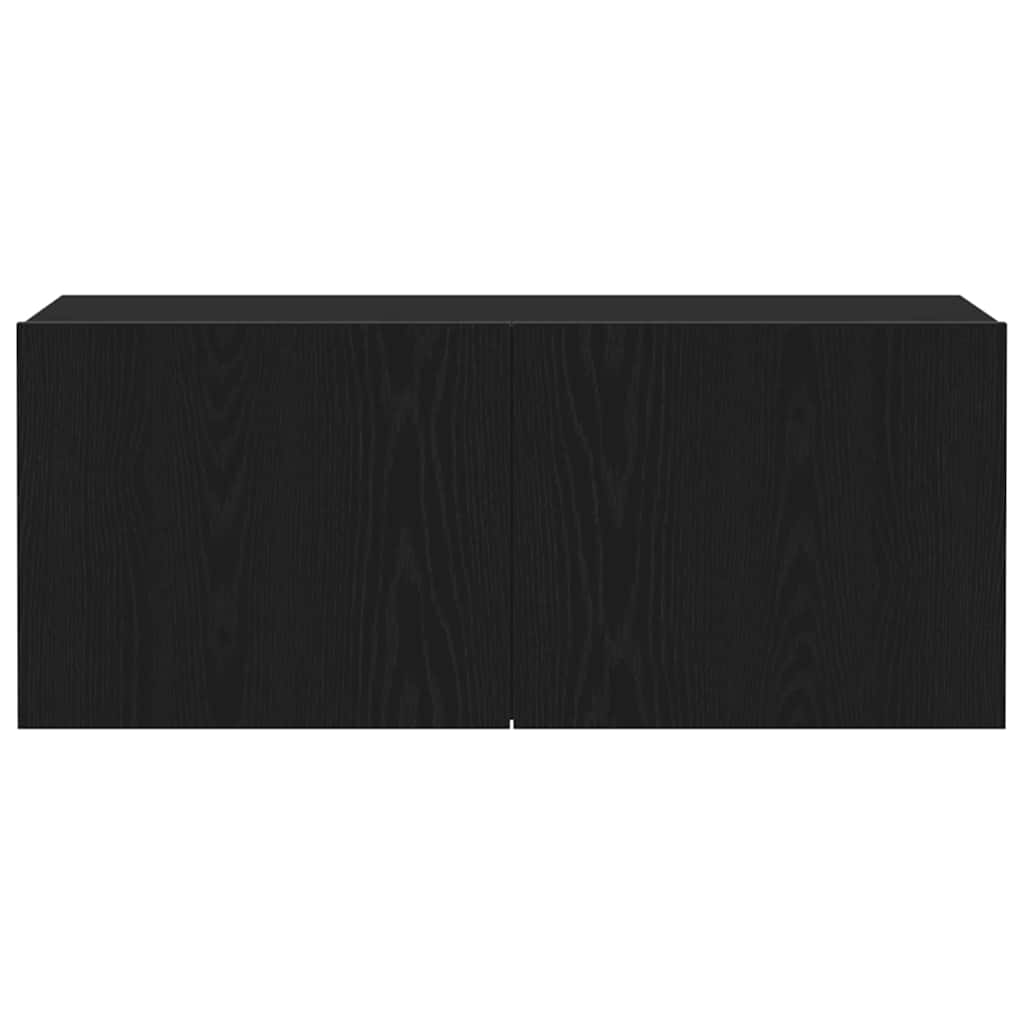 Σετ επίπλου τηλεόρασης Επιτοίχιο Μαύρη Οξυά 100 x 30 x 41 εκ.