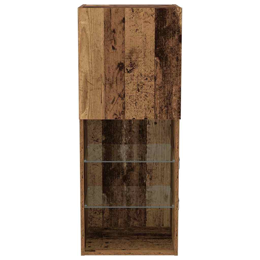 Σετ επίπλου τηλεόρασης Επιτοίχιο Παλιό ξύλο 40,5 x 30 x 102 εκ. - Pakobazaar