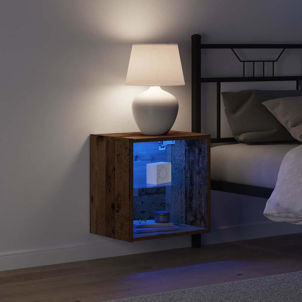 Ράφι τοίχου με φως LED με ράφι Καφέ 40 x 28,5 x 40 εκ - Pakobazaar