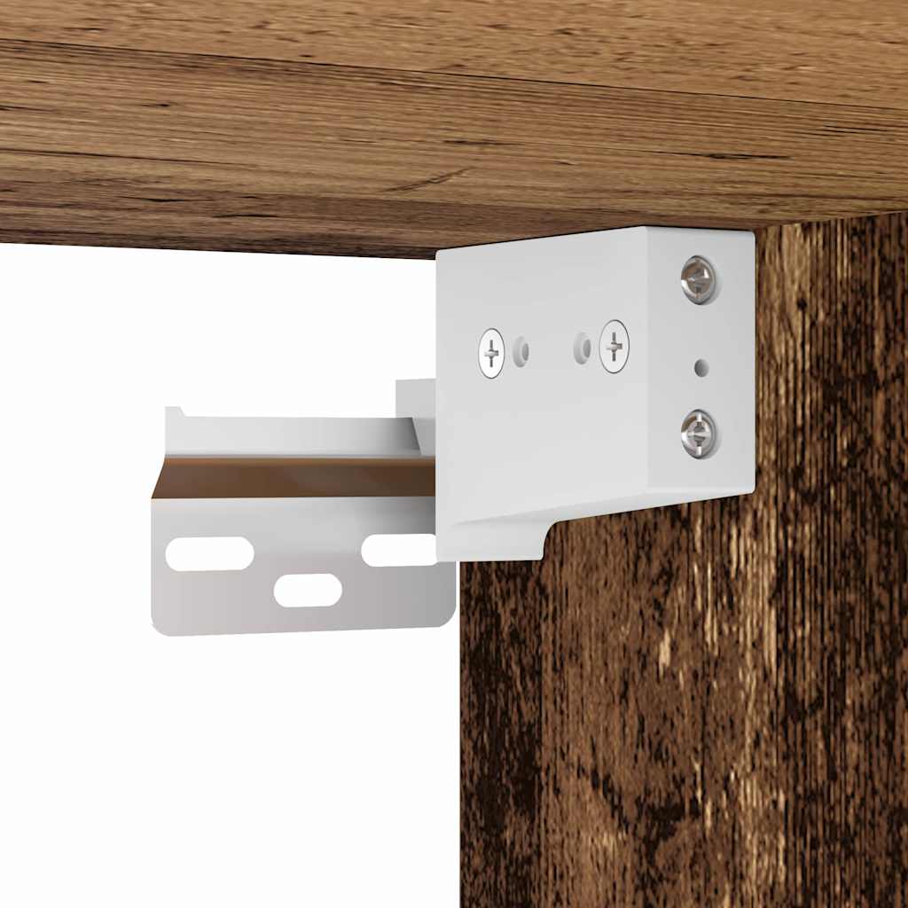 Ράφι τοίχου με φως LED με ράφι 2 pcs Καφέ 40 x 28,5 x 40 εκ - Pakobazaar