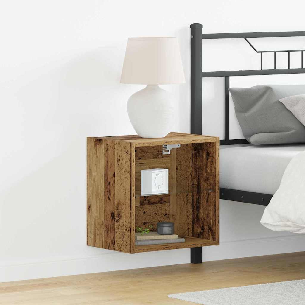 Ράφι τοίχου με φως LED με ράφι 2 pcs Καφέ 40 x 28,5 x 40 εκ - Pakobazaar