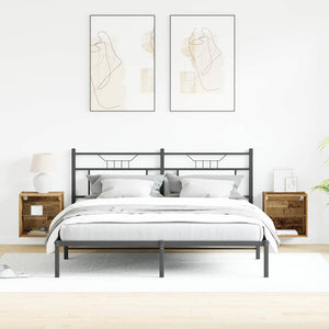 Ράφι τοίχου με φως LED με ράφι 2 pcs Καφέ 40 x 28,5 x 40 εκ - Pakobazaar