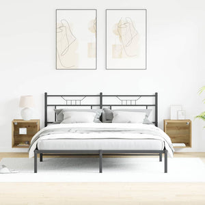 Ράφι τοίχου με φως LED με ράφι 2 pcs Καφέ 40 x 28,5 x 40 εκ - Pakobazaar