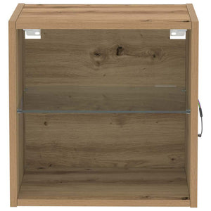 Ράφι τοίχου με φως LED με ράφι 2 pcs Καφέ 40 x 28,5 x 40 εκ - Pakobazaar