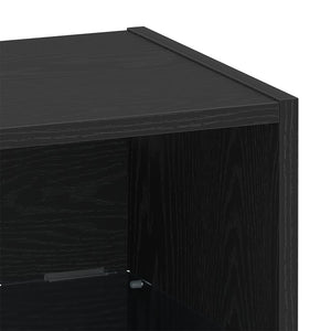 Ράφι τοίχου με φως LED με ράφι 2 pcs Μαύρο 40 x 28,5 x 40 εκ - Pakobazaar