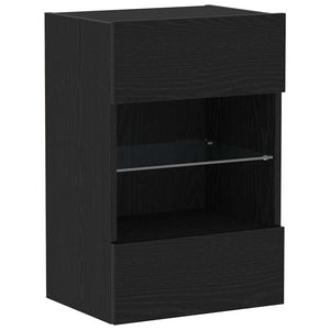 Σετ επίπλου τηλεόρασης Επιτοίχιο 2 pcs Μαύρο 40 x 30 x 60,5 cm - Pakobazaar