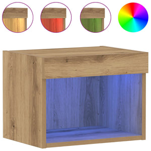 Σετ επίπλου τηλεόρασης με led Artisan Oak 40 x 30 x 30 εκ - Pakobazaar