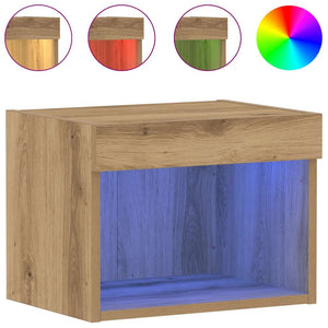 Σετ επίπλου τηλεόρασης με led 2 pcs Artisan Oak 40 x 30 x 30 εκ - Pakobazaar
