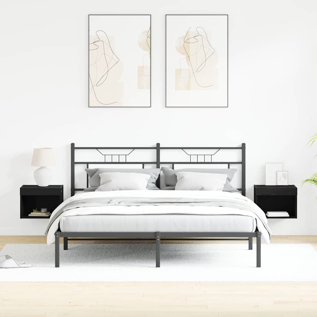 Σετ επίπλου τηλεόρασης με led 2 pcs Μαύρη Οξυά 40 x 30 x 30 εκ - Pakobazaar