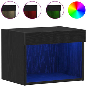 Σετ επίπλου τηλεόρασης με led 2 pcs Μαύρη Οξυά 40 x 30 x 30 εκ - Pakobazaar